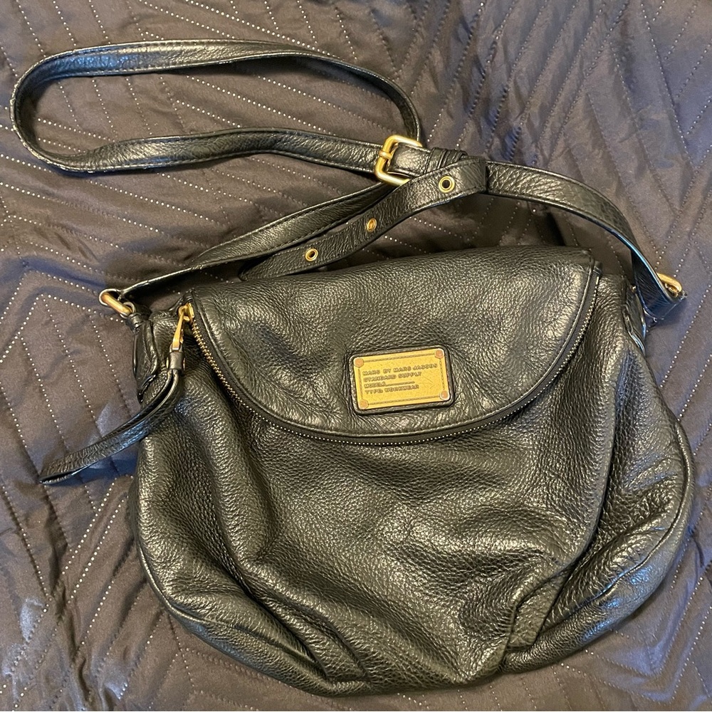 Marc Jacobs Black Leather Crossbody Bag